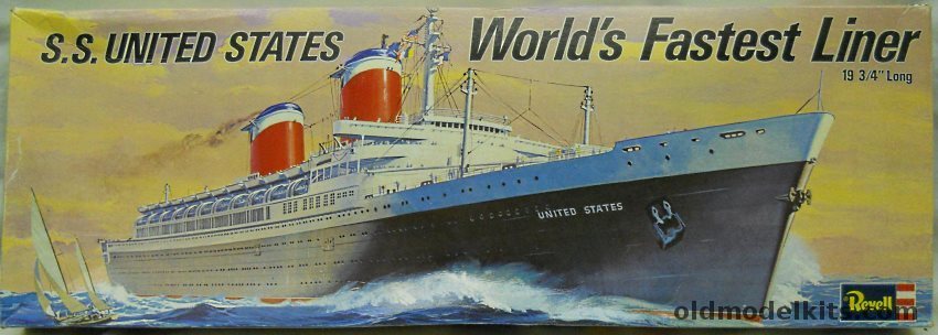 Revell 1/602 SS United States World's Fastest Ocean Liner, H332 plastic model kit